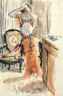 Henri Lebasque - Femme se coiffant