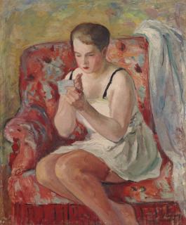 Henri Lebasque - Femme se maquillant