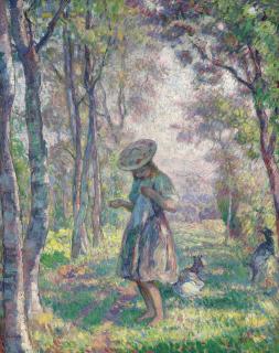 Henri Lebasque - Fillette Et Chevreaux En Forêt De Pierrefonds