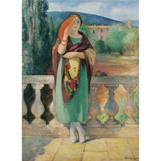 Henri Lebasque - Jeune Fille À L\'Éventail (Nono)