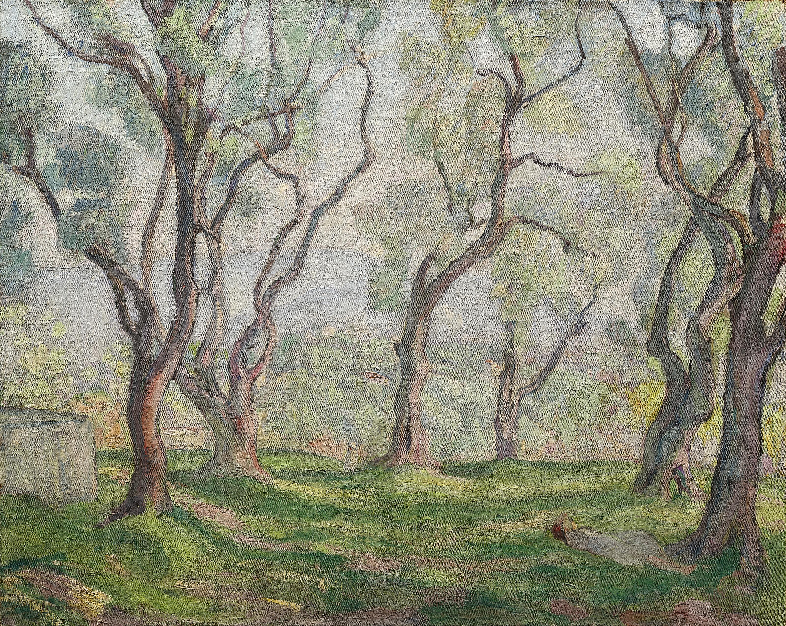 Henri Lebasque - Jeune fille endormie sous les arbres