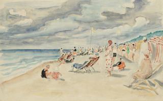 Henri Lebasque - La plage de Deauville