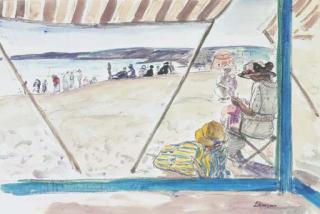 Henri Lebasque - La Pointe St Gildas, scène de plage