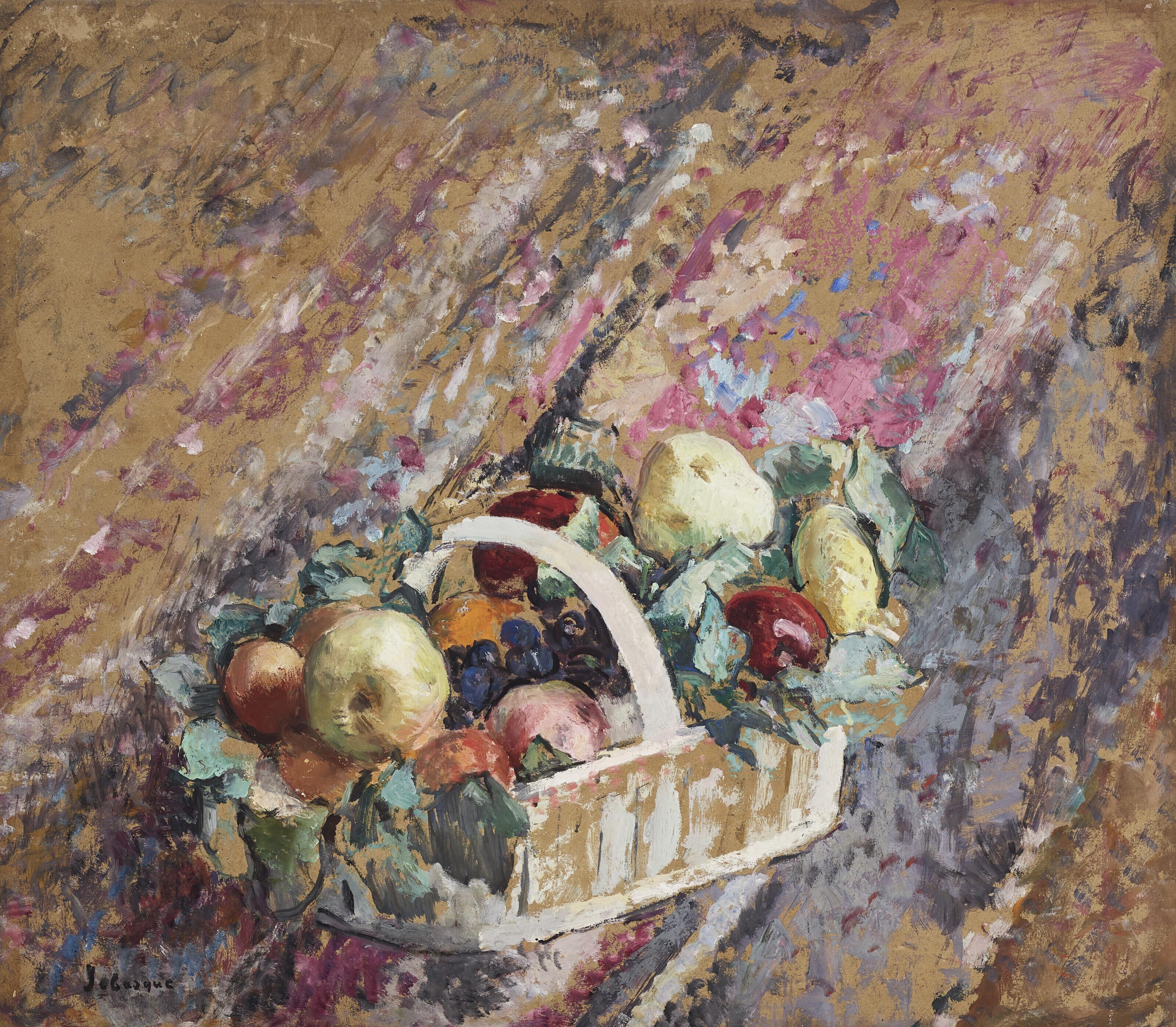 Henri Lebasque - Nature morte au panier de fruits