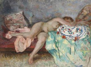 Henri Lebasque - Nu Au Coussin Espagnol