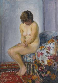 Henri Lebasque - Nu Au Tapis Rouge