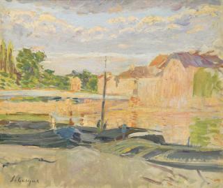 Henri Lebasque - Péniches Au Bord De La Marne