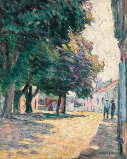 Henri Lebasque - Vence, La Place Ensoleillée