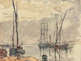 Henri Lebasque - Voiliers dans le port de Saint-Tropez