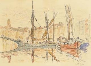 Henri Lebasque - Voiliers dans le port de Saint-Tropez