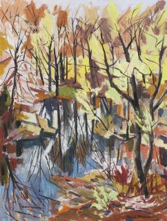 Henri Leopold Masson - Autumn Reflections