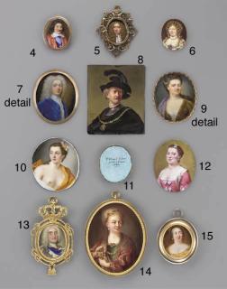 Henri L\'Evêque - Rembrandt\'s Father, in silver breast plate, black cloak, wearing a medal on a gold chain suspended over his shoulders, drop gold earring, black plumed hat