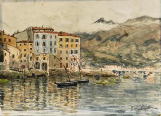 Henri Louis Saintin - Der Hafen von Menton