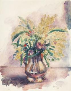 Henri Manguin - Anémones et mimosas