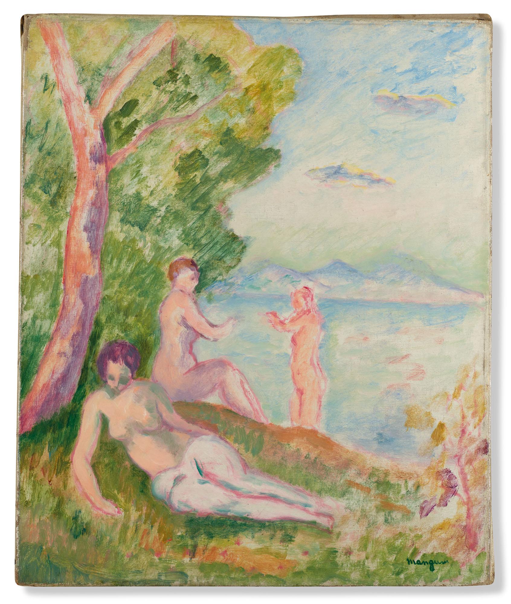 Henri Manguin - Composition, Trois Baigneuses
