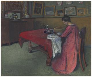 Henri Manguin - La robe de chambre rouge