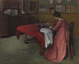 Henri Manguin - La robe de chambre rouge