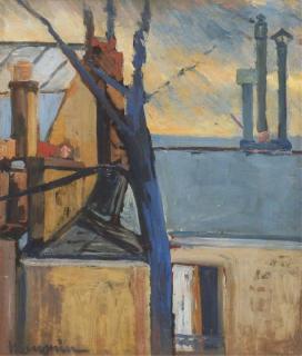 Henri Manguin - L\'arbre devant les toits