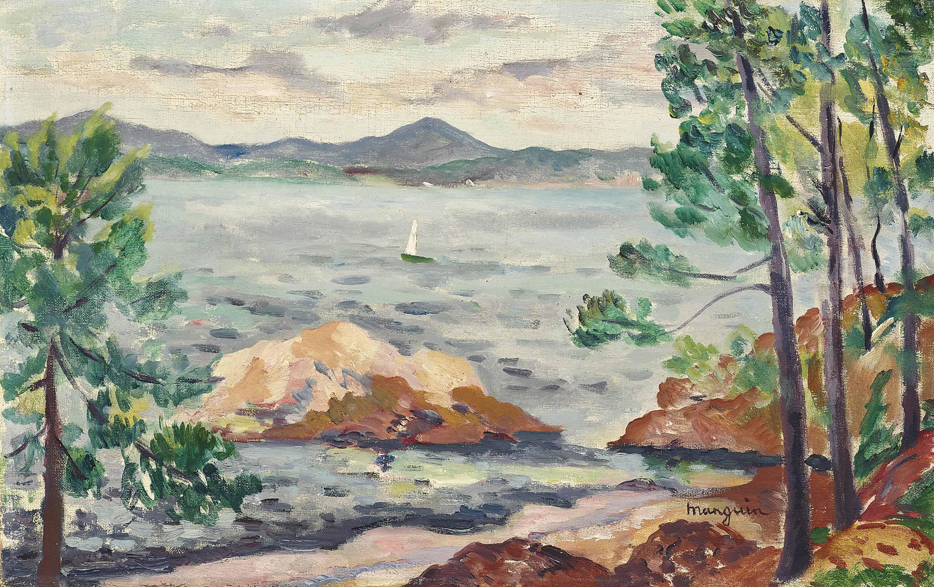 Henri Manguin - Le Golfe de Saint-Tropez depuis l\'Oustalet
