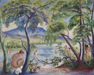 Henri Manguin - Paysage aux baigneuses, Colombier