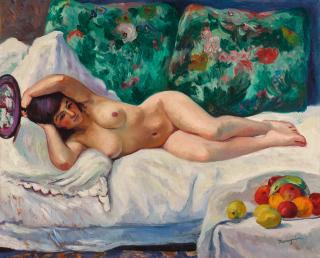 Henri Manguin - Petite Odalisque Or Nu À La Nature Morte