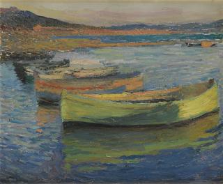 Henri Martin - Barques Aux Environs De Collioure
