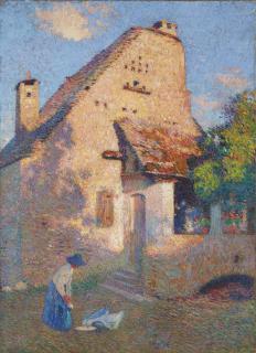 Henri Martin - Cour de ferme dans le Lot