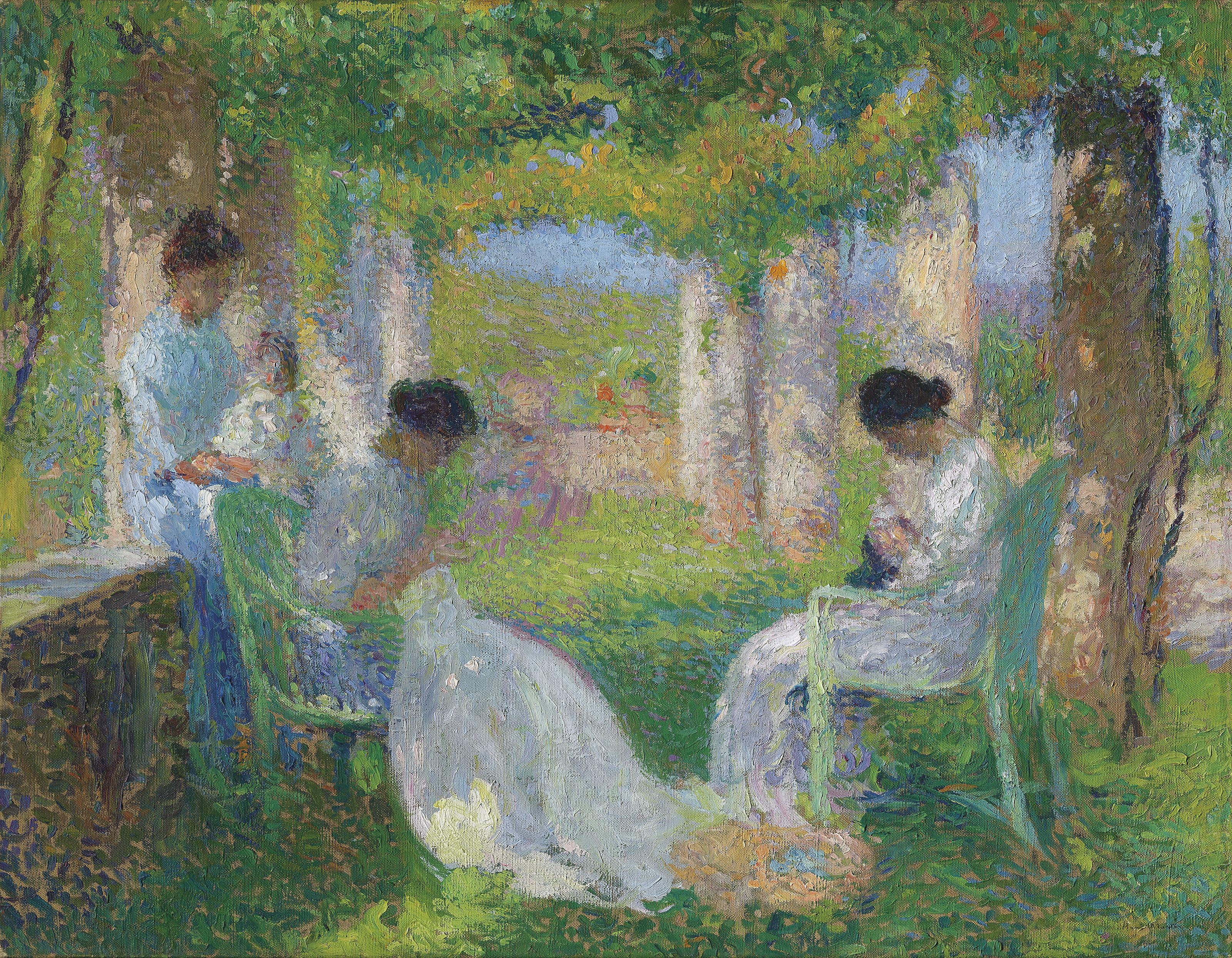 Henri Martin - Couture sous la grande pergola (formant treille au flan sud du parc de Marquayrol)