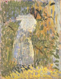 Henri Martin - Femme ratissant ou fanant