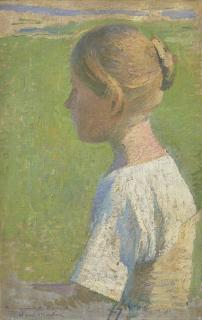 Henri Martin - Jeune femme de profil