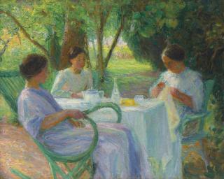 Henri Martin - Jeunes Femmes Au Jardin À Marquayrol