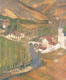 Henri Martin - La Bastide Du Vert Autour Du Pont Ou Débout Du Printemps Vu Depuis Marquayrol