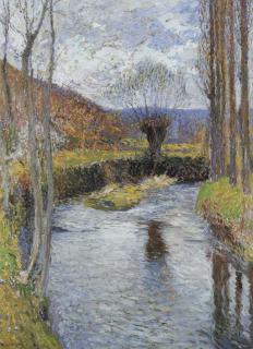 Henri Martin - La rivière du Vert au printemps