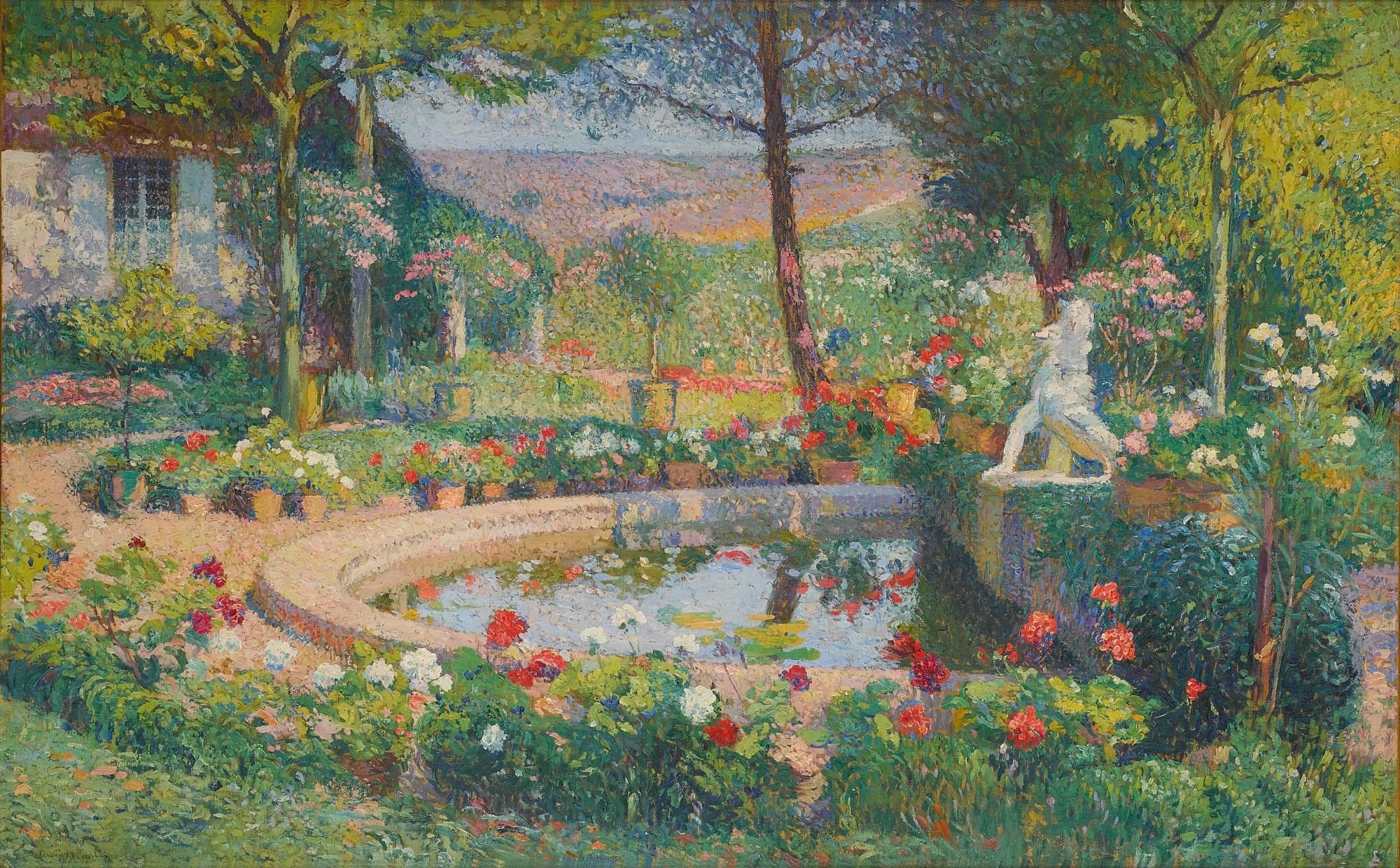 Henri Martin - Le Bassin principal du parc de Marquayrol à Labastide-du-vert