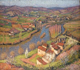 Henri Martin - Le Lot à Saint Cirq la Popie