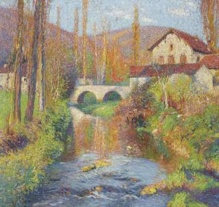 Henri Martin - Le Pont De Labastide-Du-Vert Aux Cascatelles Après Le Méandre