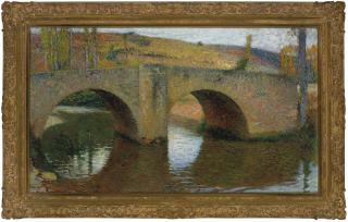 Henri Martin - Le Pont de Labastide du Vert (un jour de printemps, ciel couvert)
