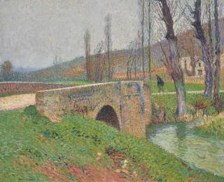 Henri Martin - Le pont, temps gris