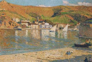 Henri Martin - Les collines dominant le port de Collioure