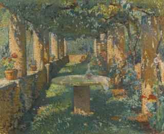 Henri Martin - Pergola De La Treille De Marquayrol, L\'Été Après Le Repas