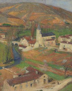 Henri Martin - Vue de Labastide du Vert au printemps depuis le parc de Marquayrol