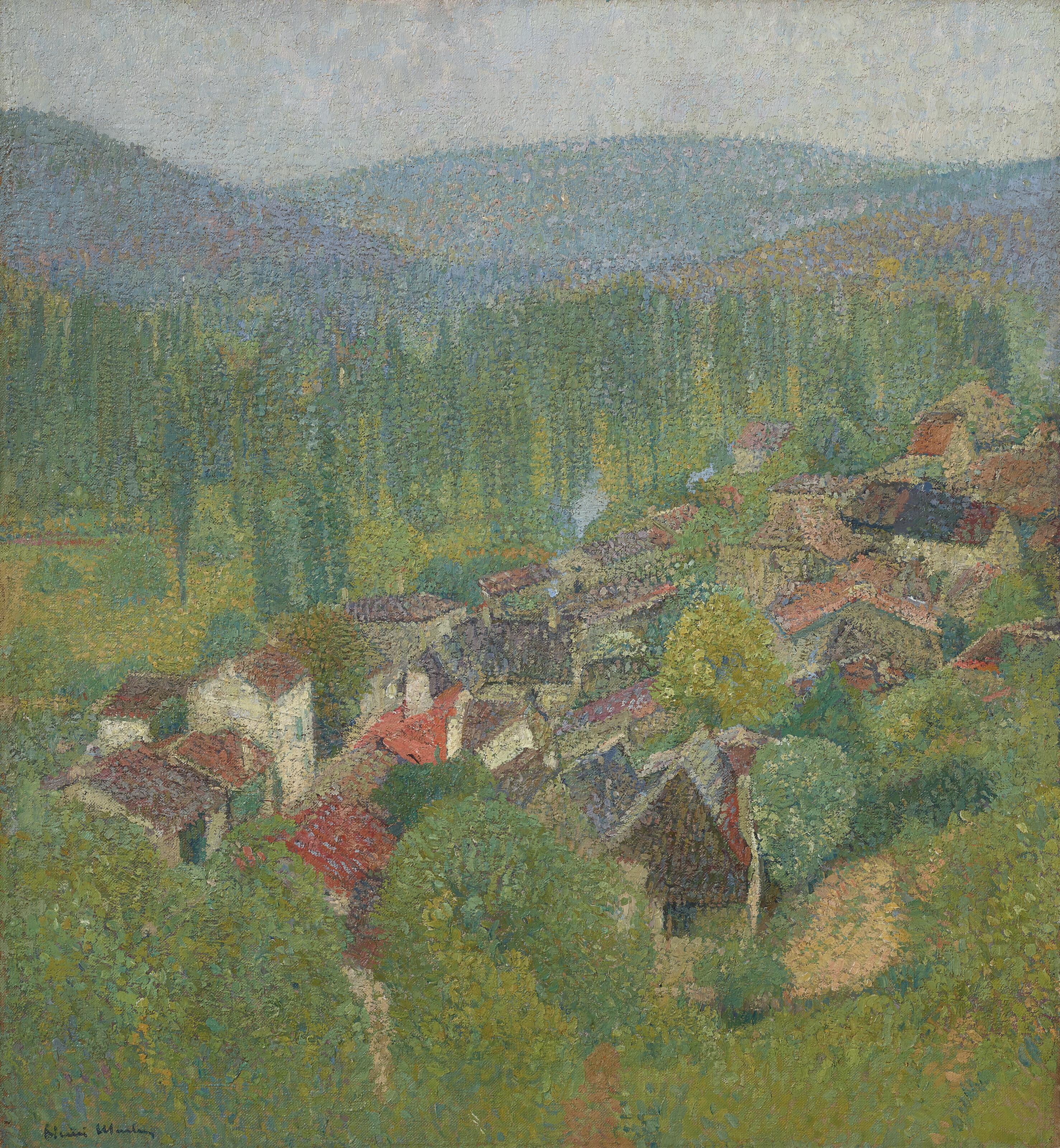 Henri Martin - Vue des toits de Labastide-du-Vert en été