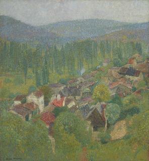 Henri Martin - Vue des toits de Labastide-du-Vert en été