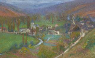 Henri Martin - Vue générale de Labastide du Vert du haut du parc de Marquayrol