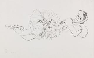 Henri Matisse - Danseuse allongée, tête accoudée (Dix danseuses)
