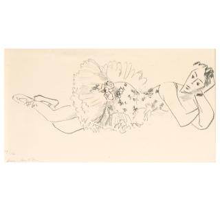 Henri Matisse - Danseuse allongée, tête accoudée, from Dix danseuses