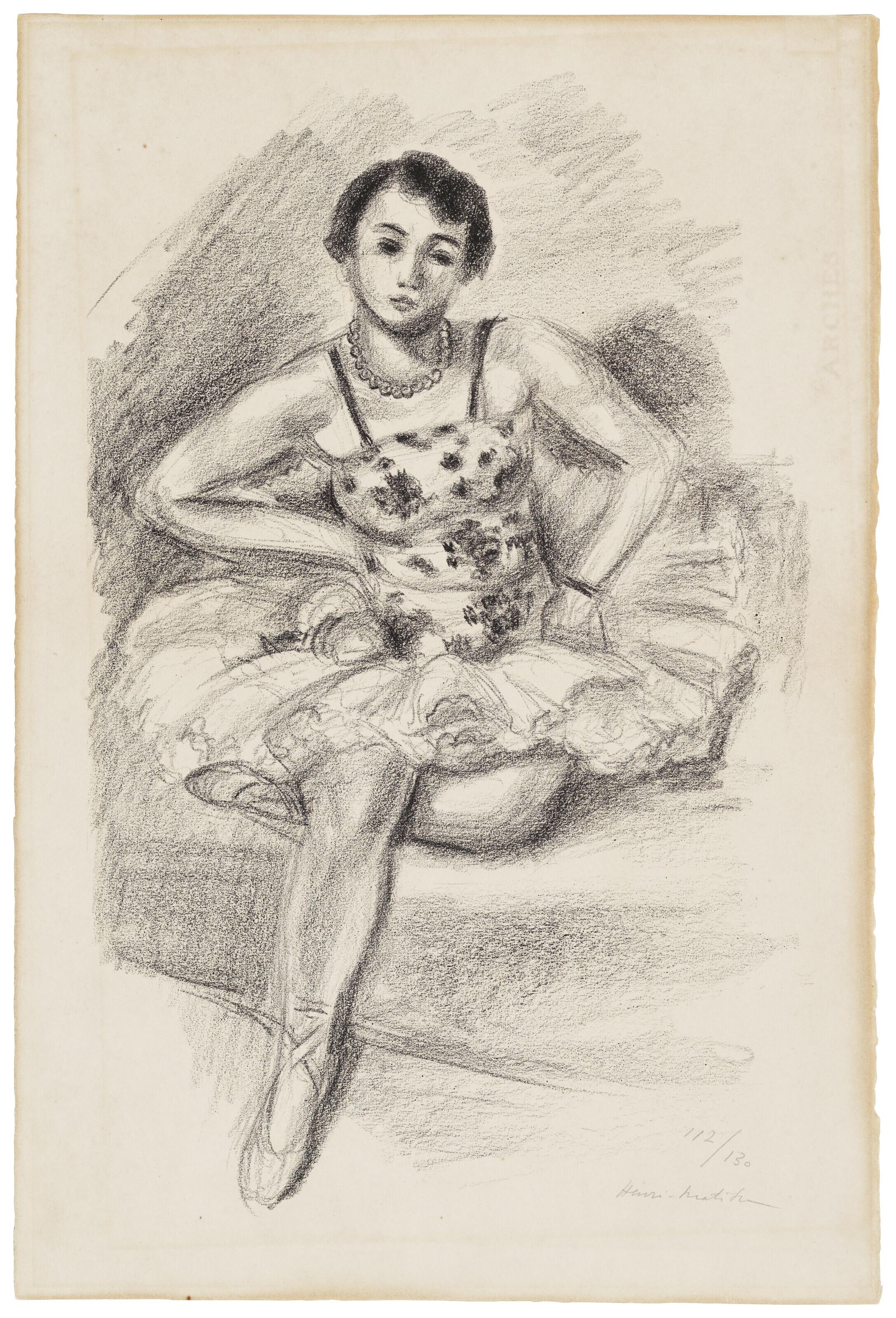 Henri Matisse - Danseuse assise, from: Dix Danseuses