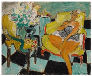 Henri Matisse - Danseuse Dans Un Intérieur, Carrelage Vert Et Noir