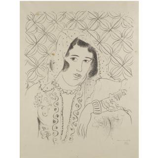 Henri Matisse - Figure Devant Tapa Africain (D. 515)