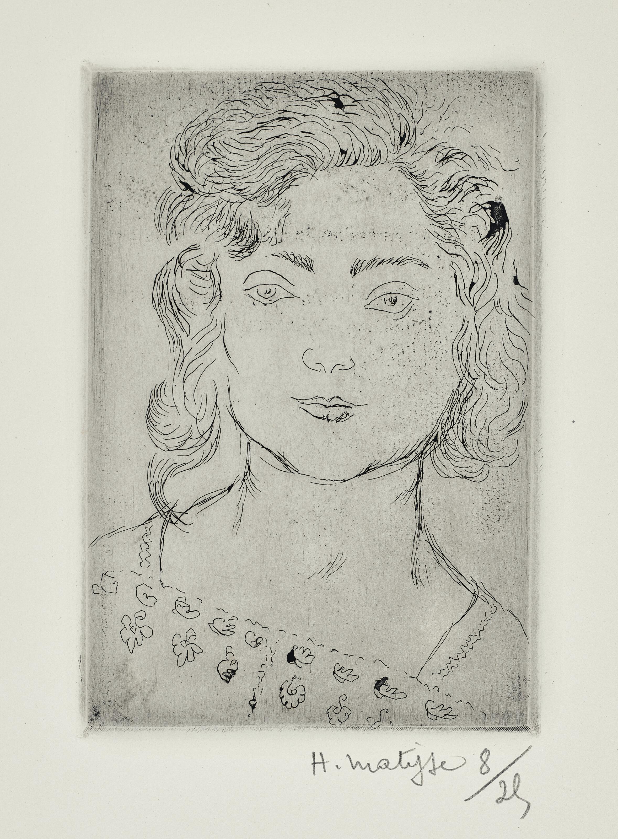 Henri Matisse - Fillette, blouse fleurie